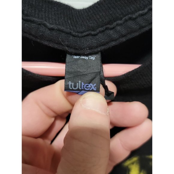 Vintage Tultex Soft T  AC / DC Red & Gold , 100% cotton Size Large , Black HTF - Picture 3 of 4